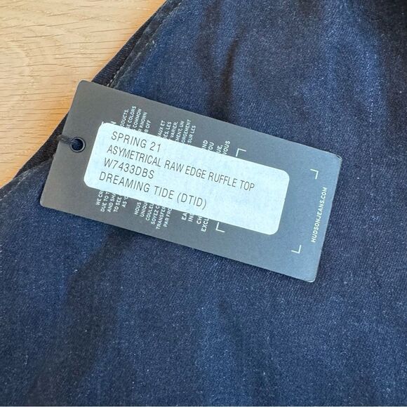 Joe’s Asymmetrical raw edge ruffle top - Picture 3 of 6